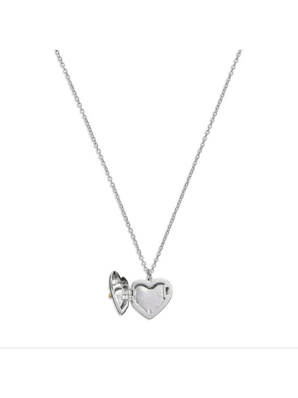 COACH WOMEN'S SIGNATURE HEART LOCKET NECKLACE - Picture 3 of 4